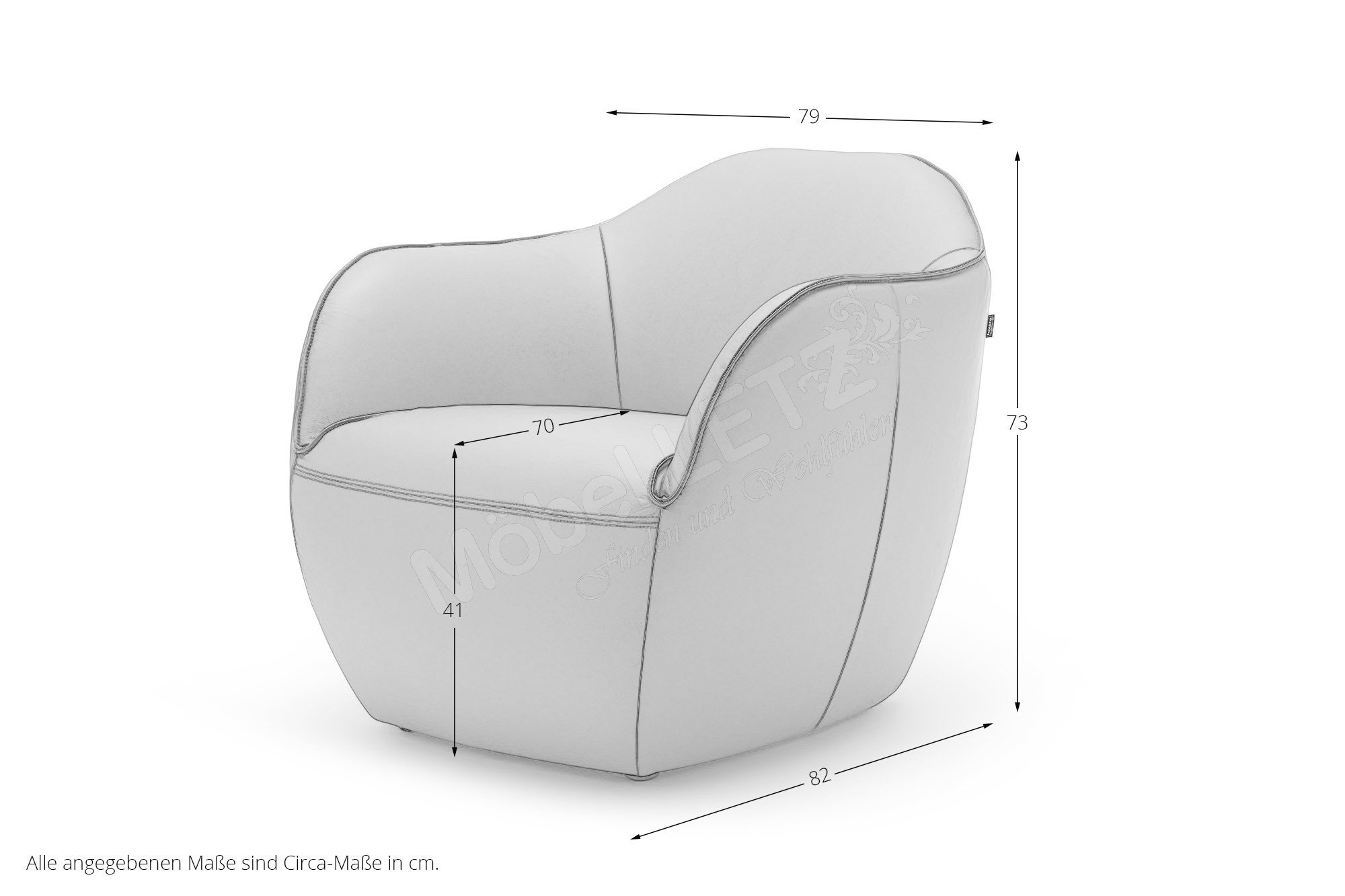 hs.480 Letz Einzelsessel - hülsta sofa Möbel Ihr in | Gelbgrau Online-Shop