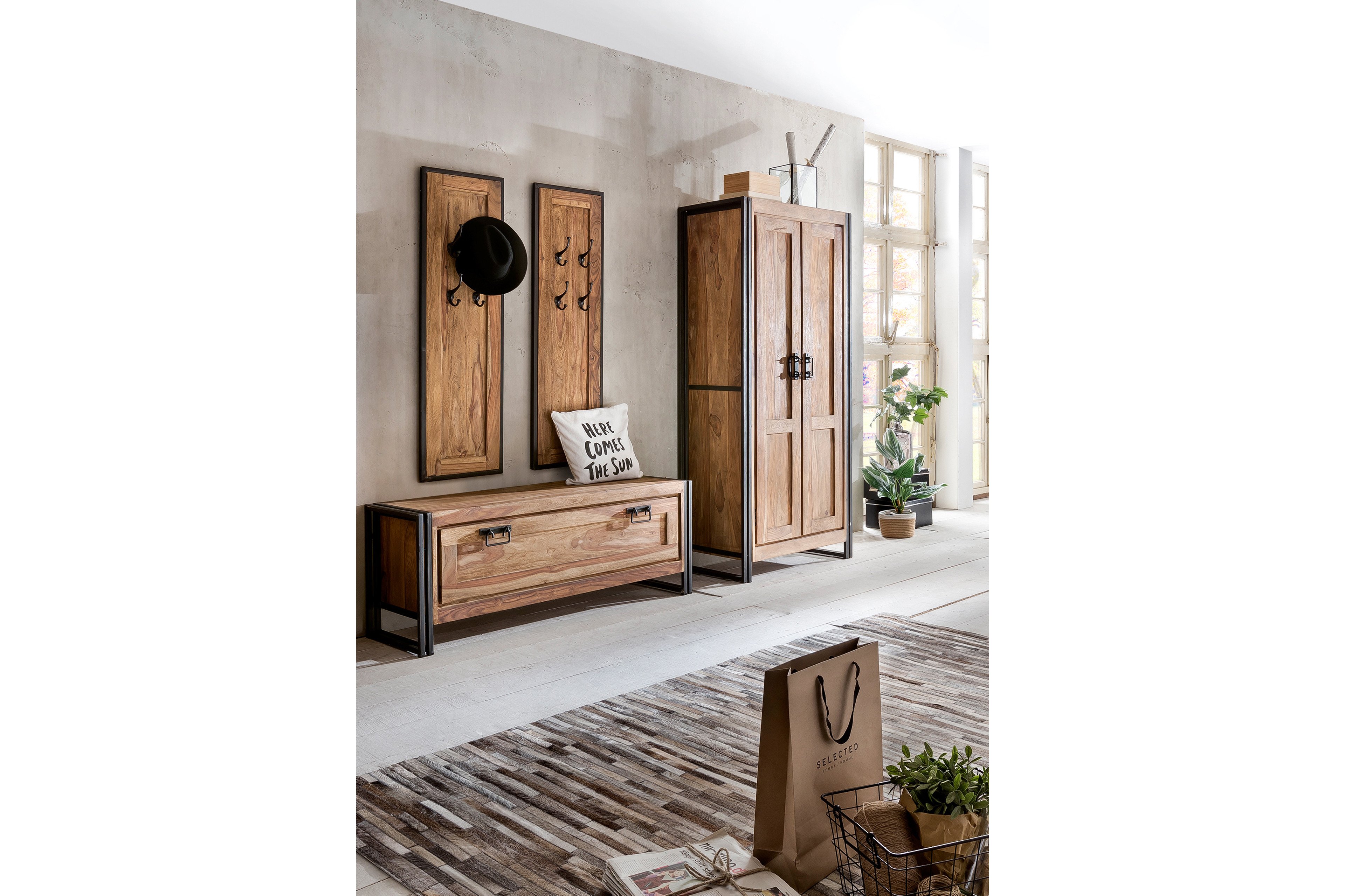 Ihr - | Online-Shop Möbel Panama Garderobe SIT Möbel Sheesham-Holz Letz
