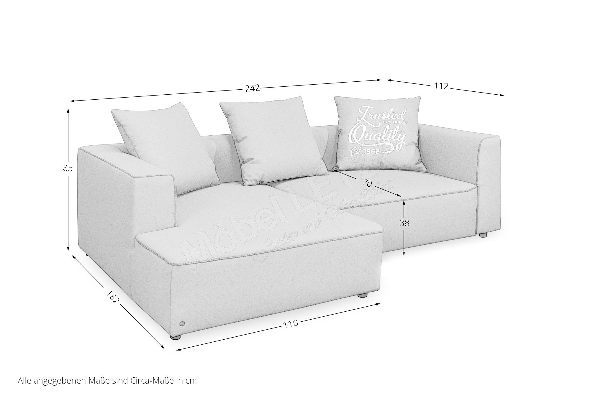 Tom Tailor Heaven Colors Sofa | Online-Shop 9861 Casual - Letz in Möbel Hellgrün Ihr