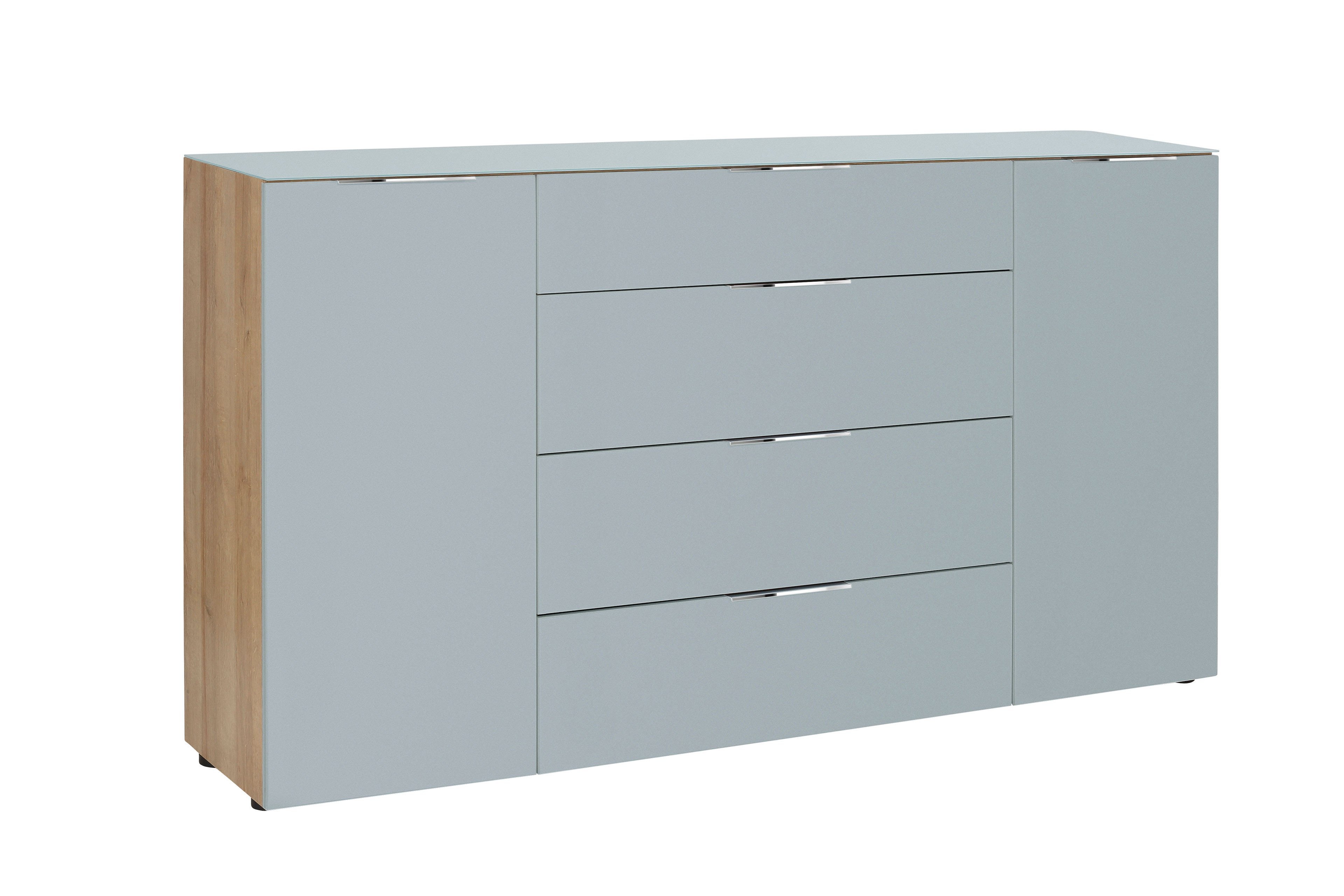 Trend Kommode 7819 Riviera Eiche/ Mattglas seidengrau von Maja Möbel