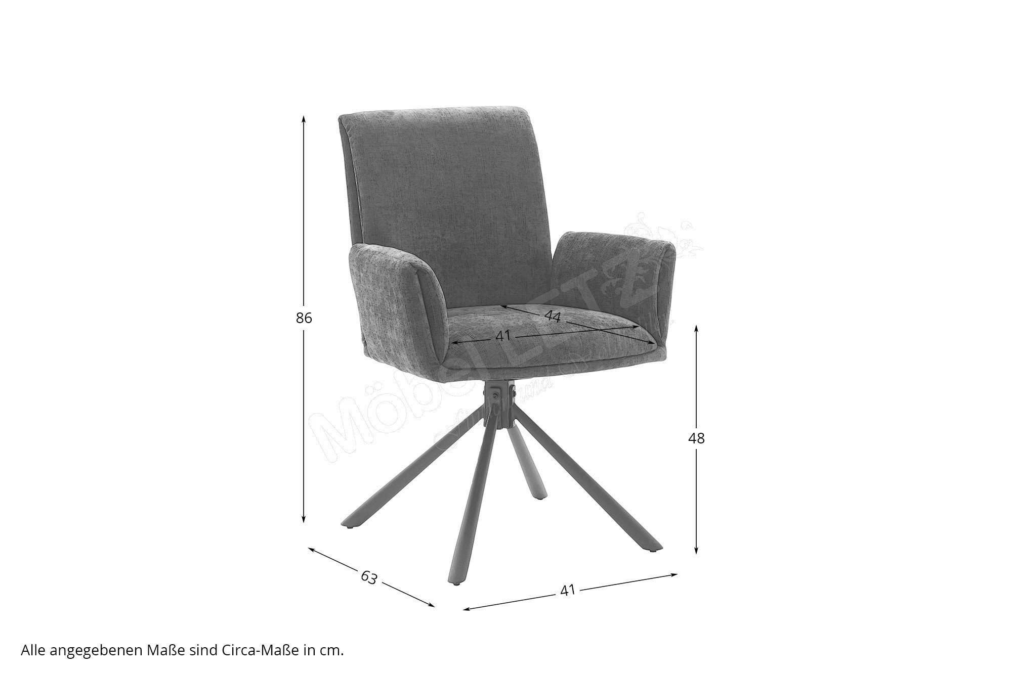 MCA furniture Stuhl Boulder anthrazit, drehbar | Möbel Letz - Ihr  Online-Shop