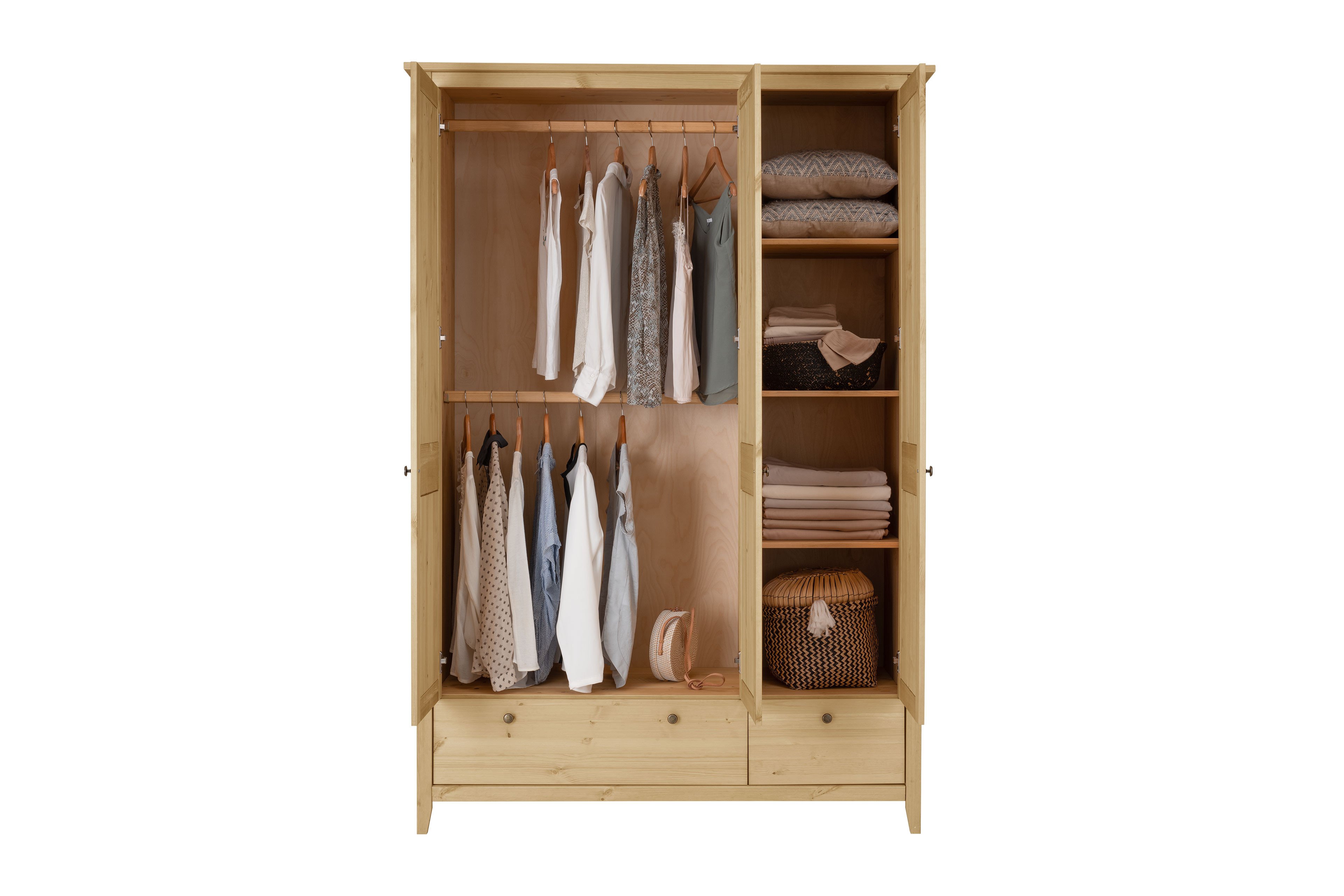Online-Shop Möbel Infanskids Letz Ihr Kleiderschrank Solvita | aus - 3-türiger Holz