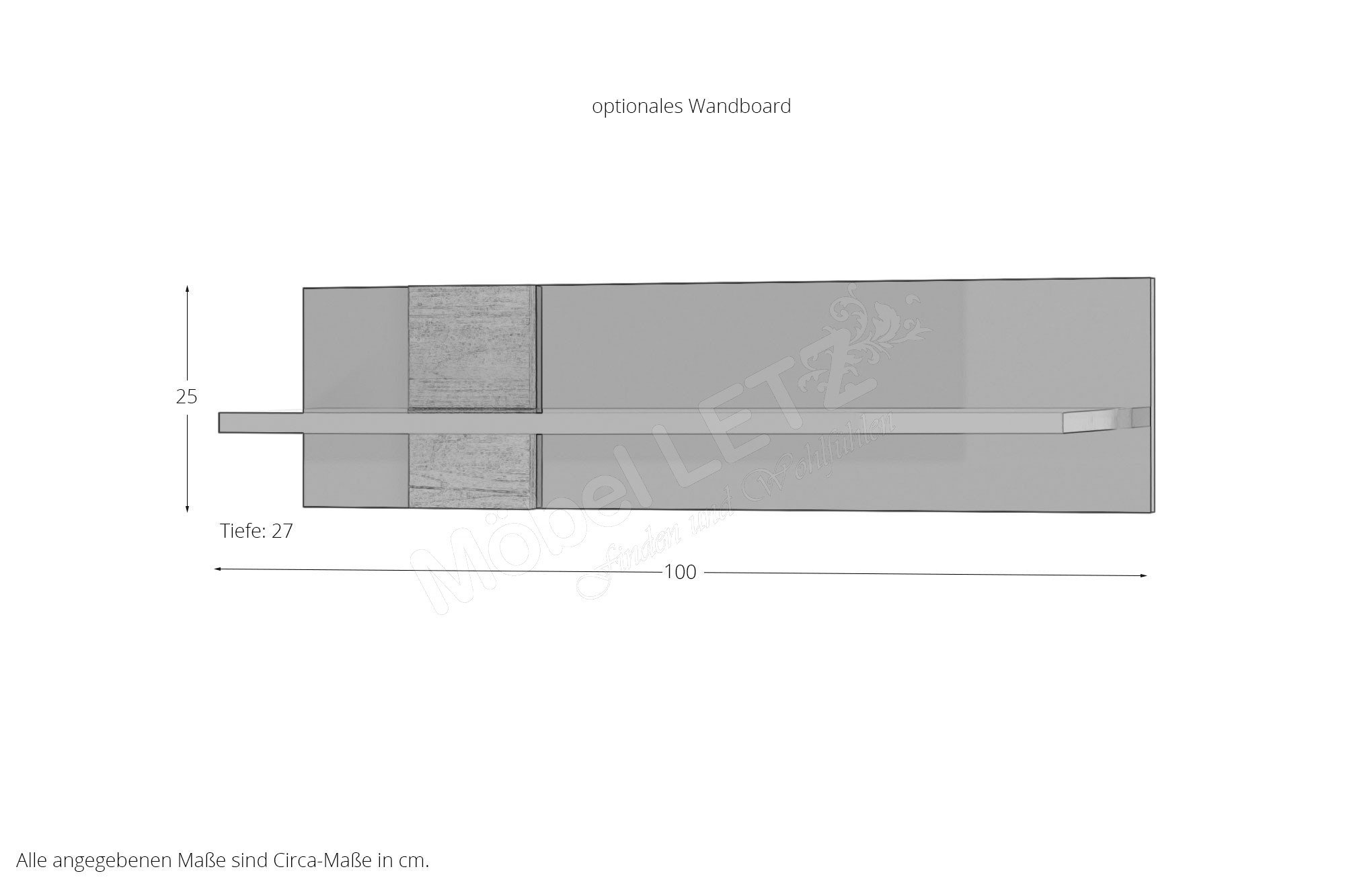 Ihr Möbel MCA - Hochglanz/ Online-Shop 49686GM8 | iNNOtrend dunkelgrau Vitrine Positano Mercure by Letz