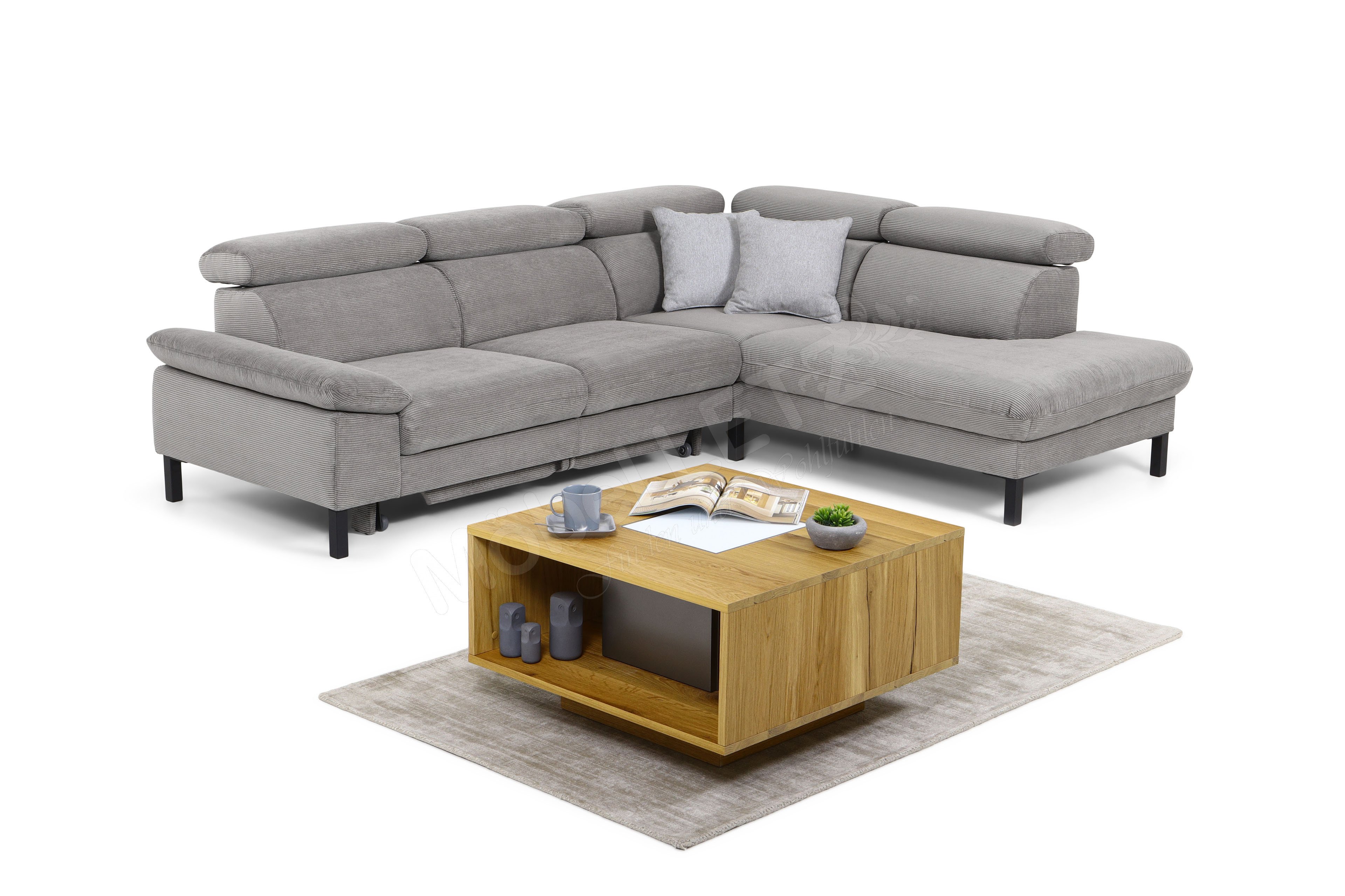 Carina Polstermöbel 1082 Ecksofa grau | Möbel Letz - Ihr Online-Shop