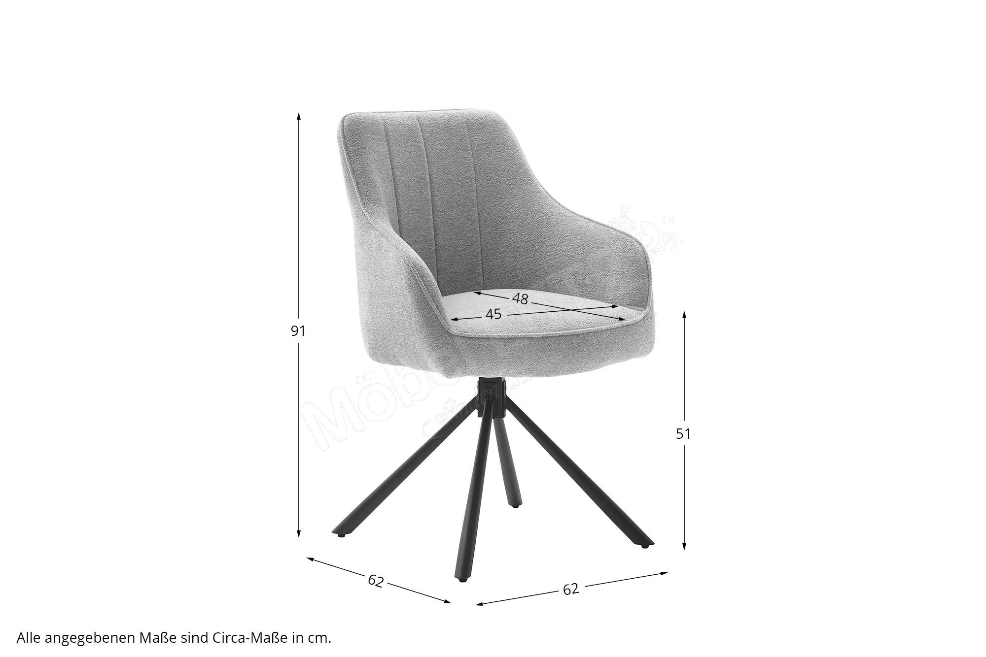 Online-Shop Möbel - | Letz furniture anthrazit Stuhl MCA Kasama Ihr
