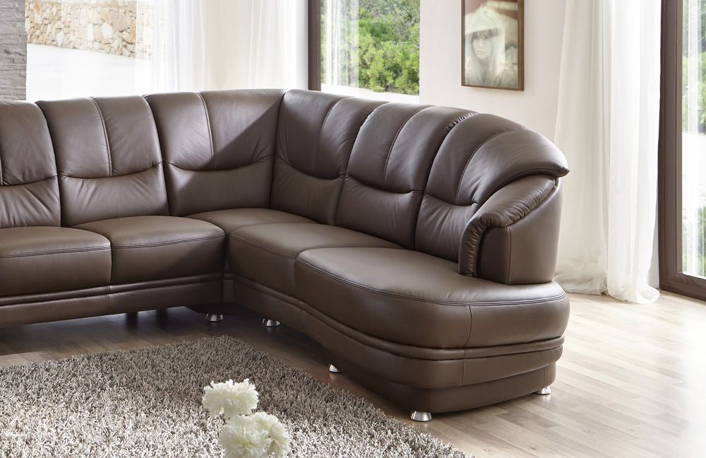 Gruber Echtledersofa Hamburg in edlem Braun | Möbel Letz - Ihr Online-Shop