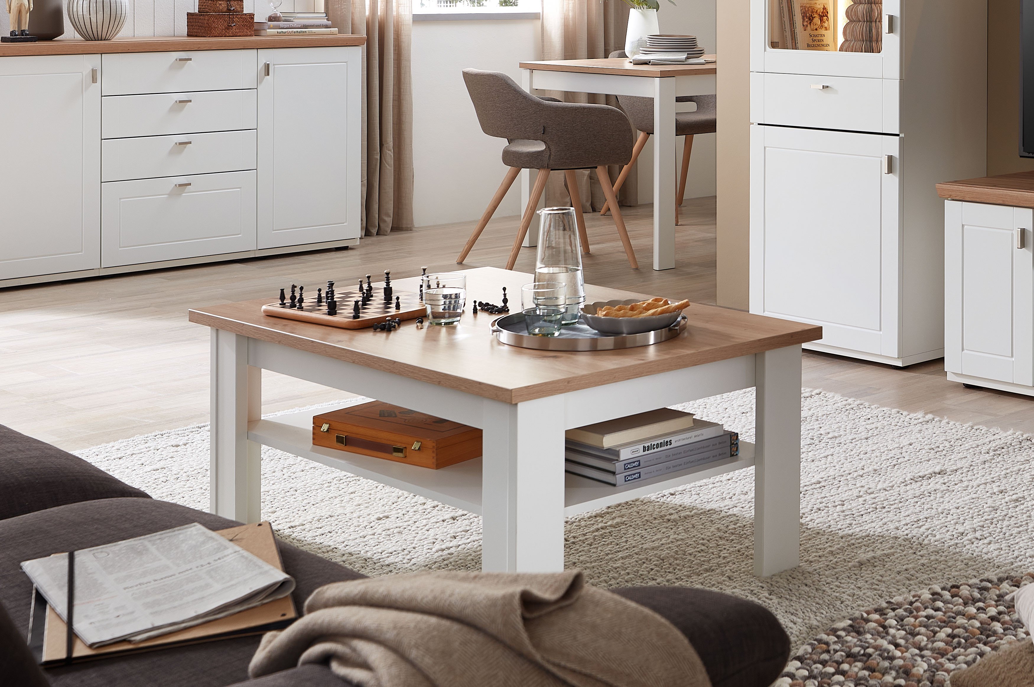 Stralsunder Couchtisch XC1 105B Tonwei Alteiche Mit Ablageboden Stralsunder Couchtisch XC1 105B Tonwei Alteiche Mit Ablageboden