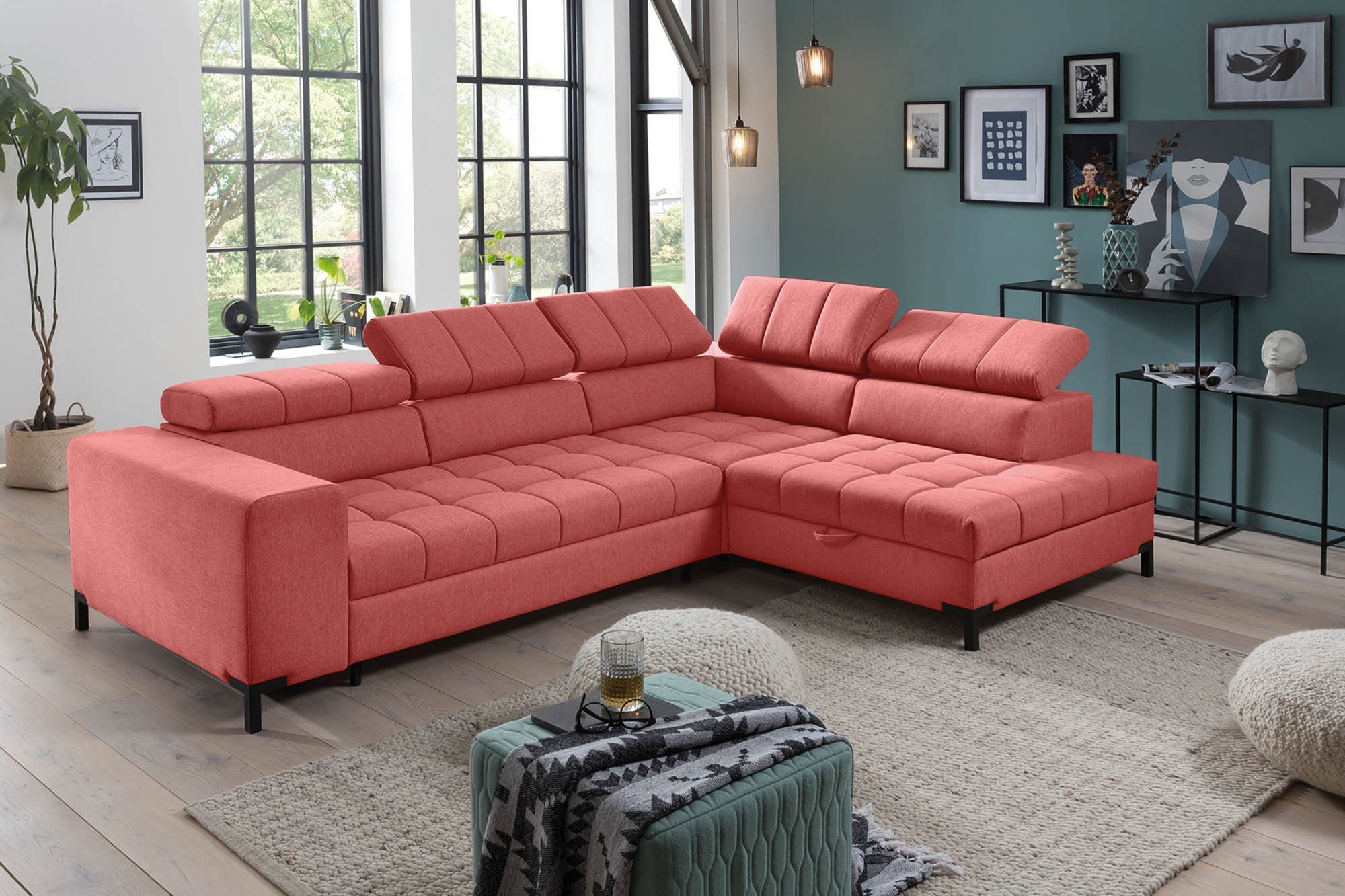 Exxpo by Gala Bocco L-Form Sofa in - Online-Shop Möbel | Letz Ihr coral