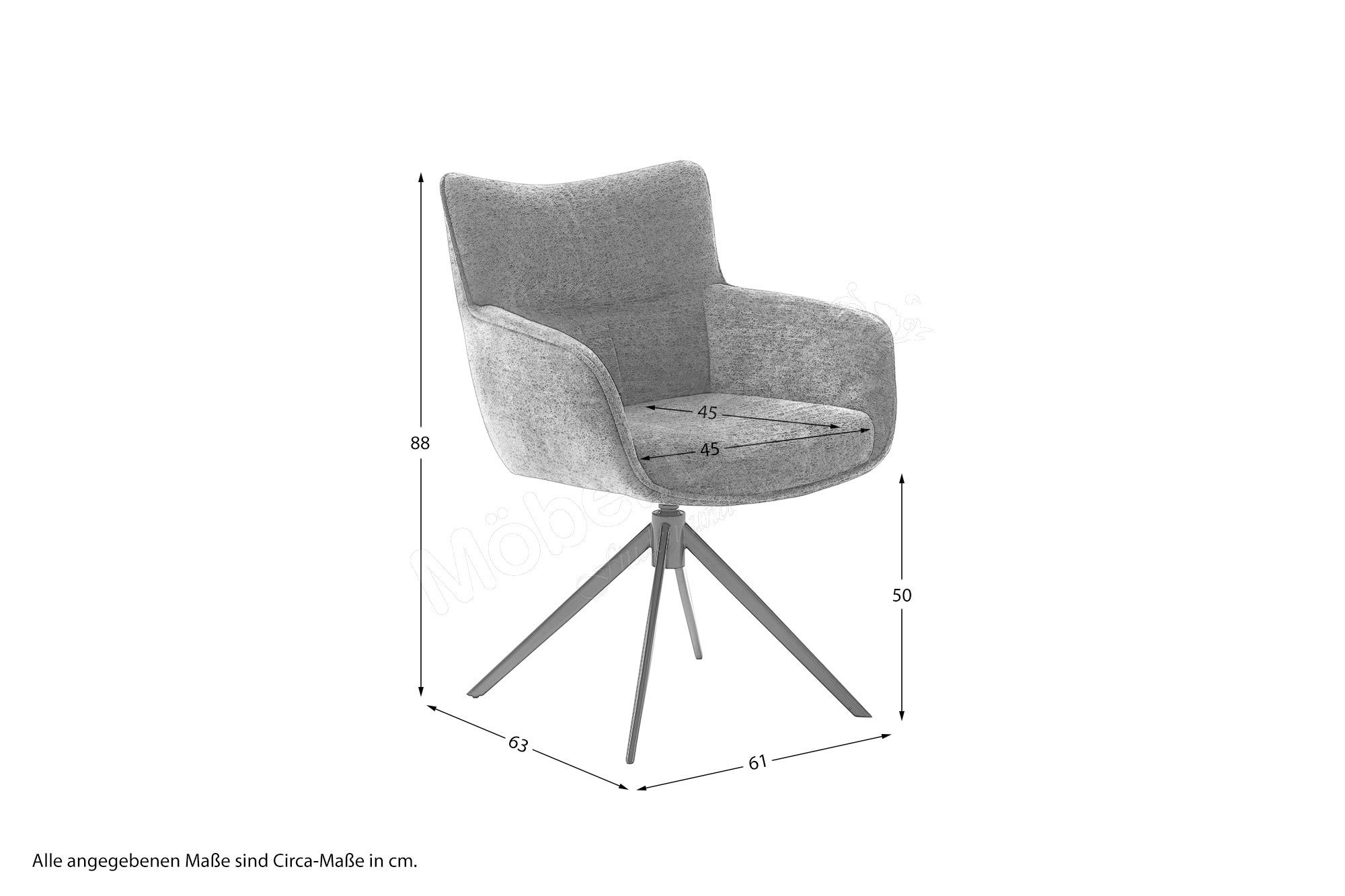 Letz Gestell MCA furniture | - Möbel 1 ovalem Stuhl mit Ihr Limone Online-Shop