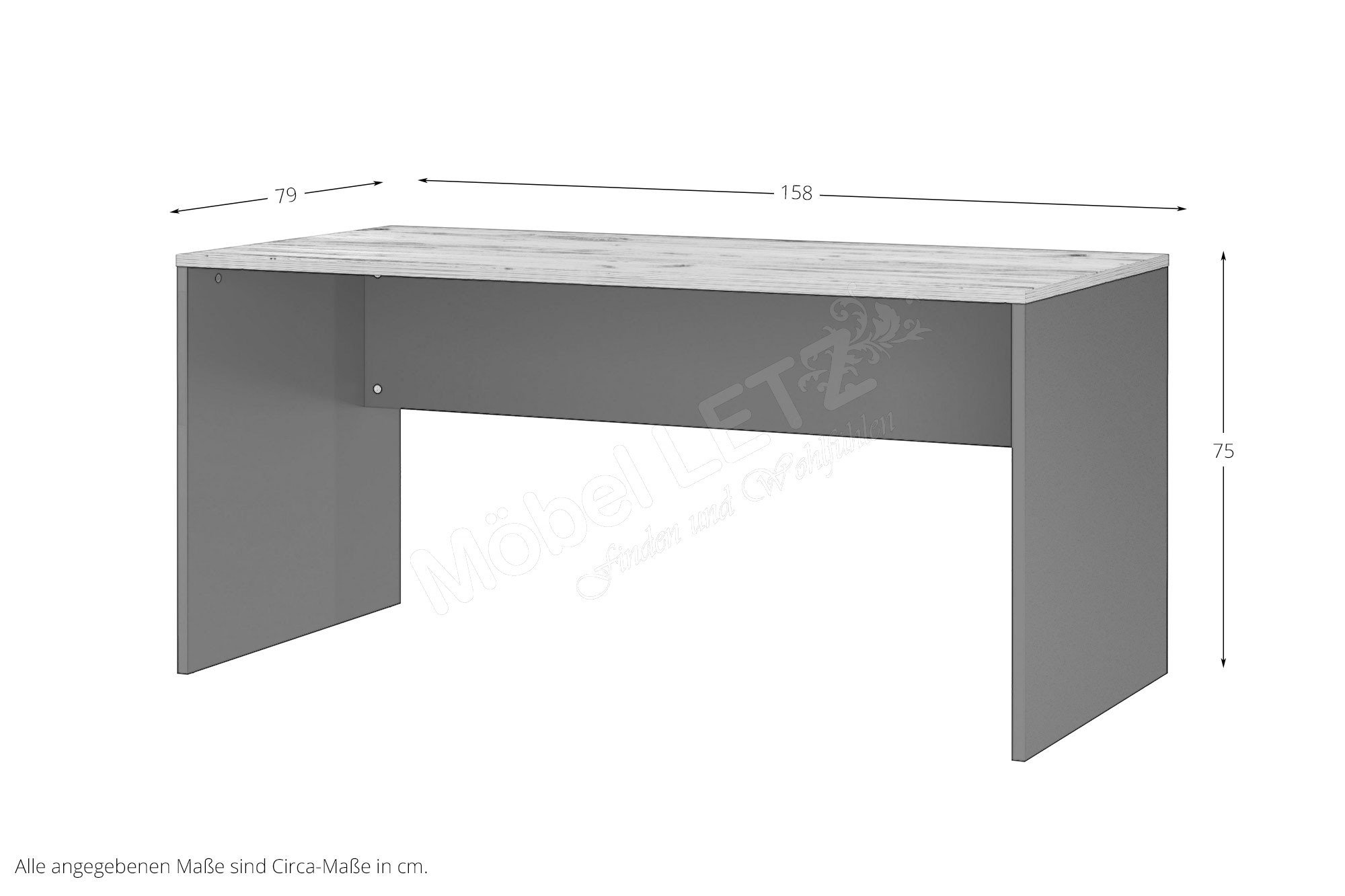 Germania Schreibtisch Lissabon ca. 160x80 | cm Ihr - Letz Online-Shop Möbel