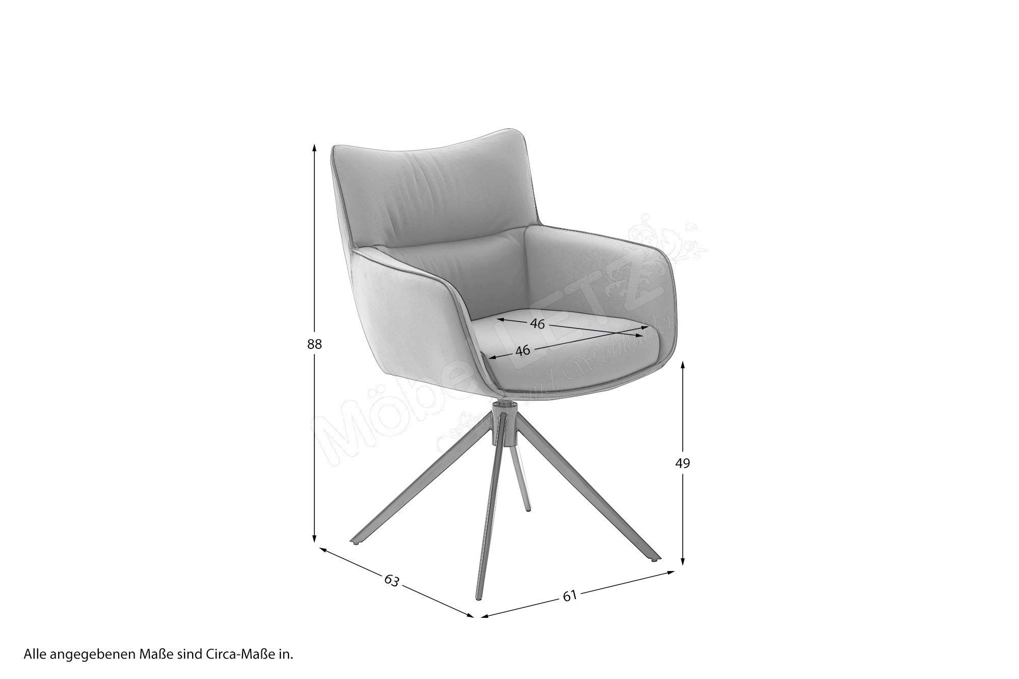 MCA furniture Stuhl Limone 2 - drehbare Sitzschale | Möbel Letz - Ihr  Online-Shop