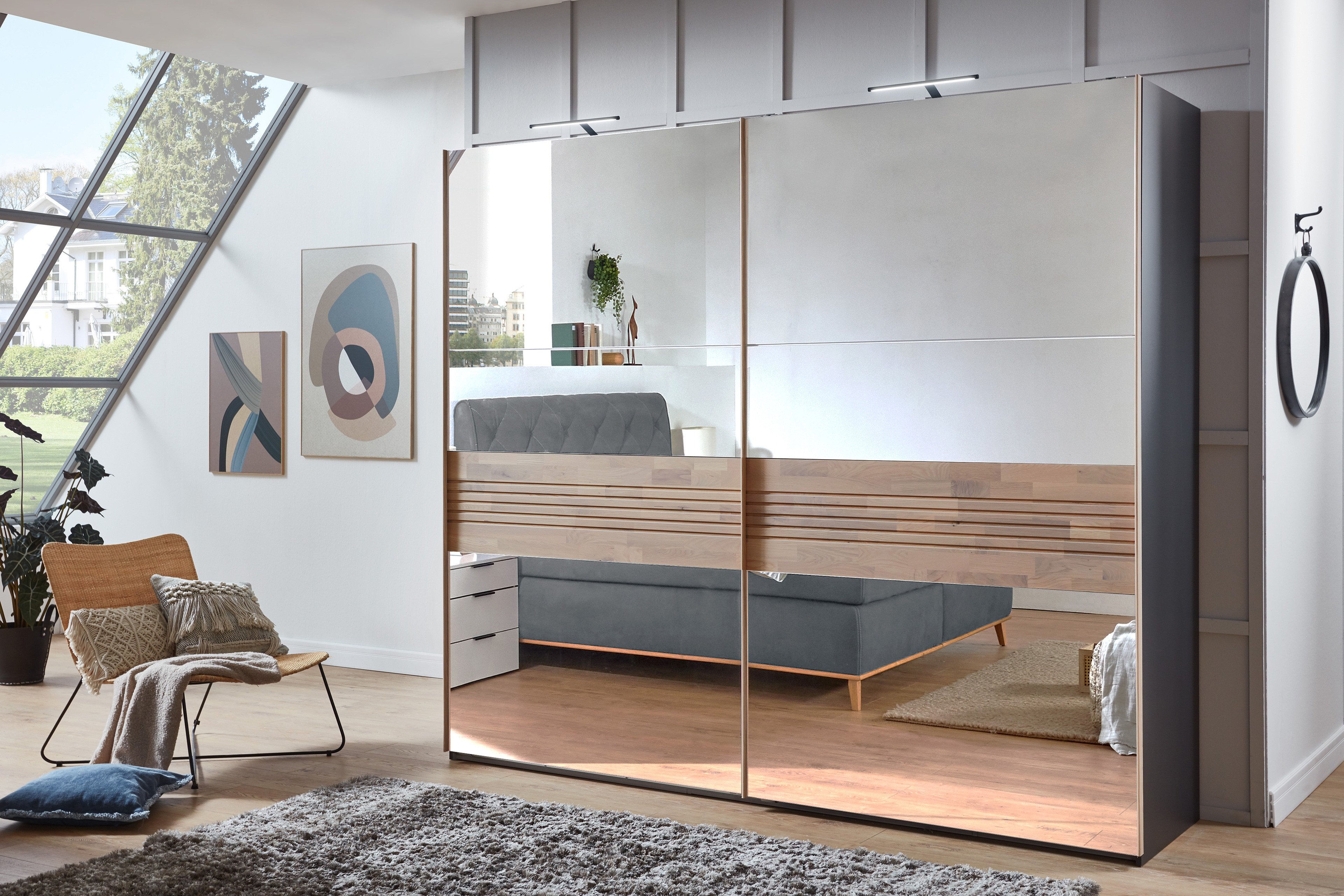 Wimex Tirol Schrank Spiegeltüren 250 cm breit Letz Online-Shop Möbel Ihr | 