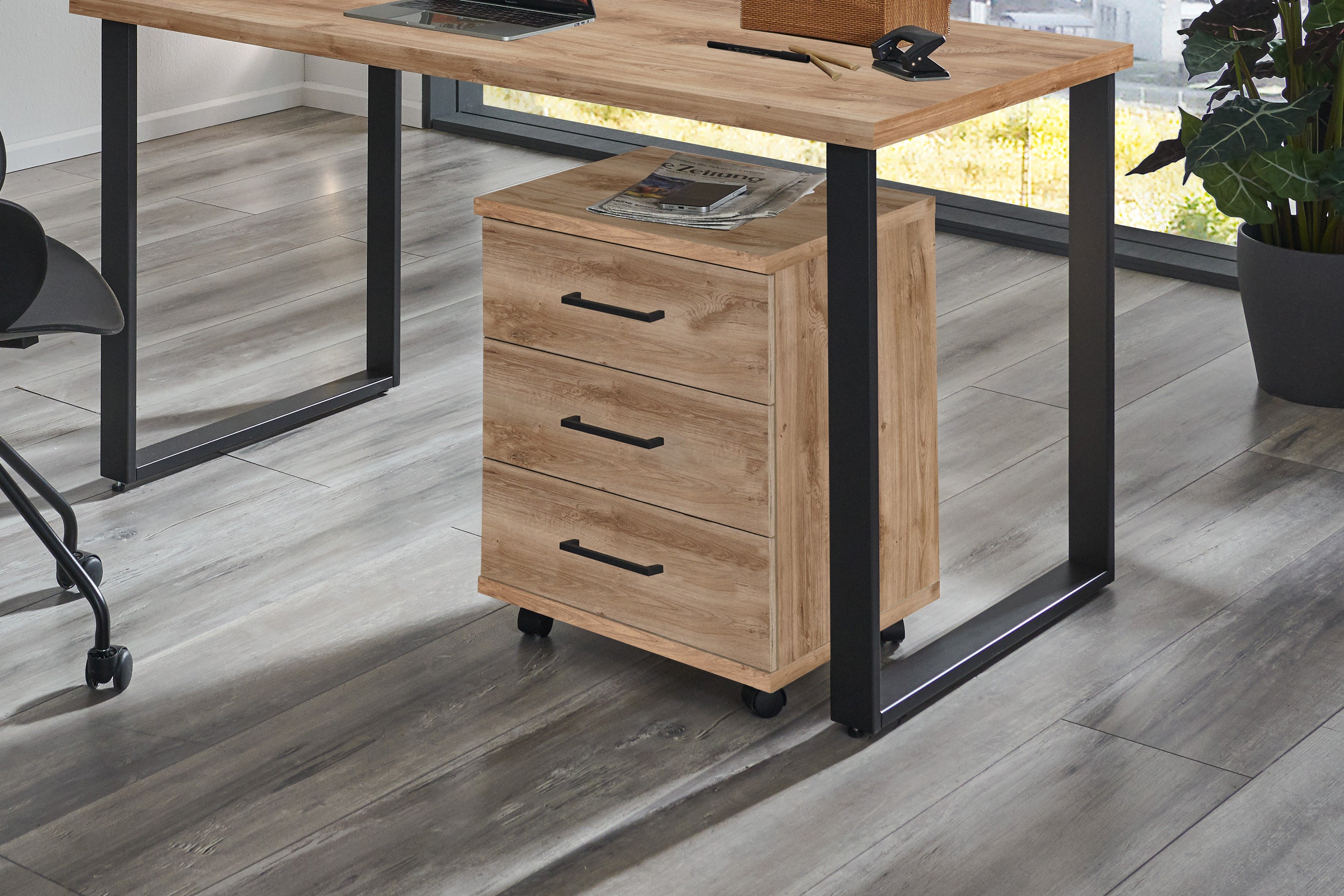 Möbel - | Home Plankeneiche Online-Shop Desk Wimex Letz Ihr Rollcontainer