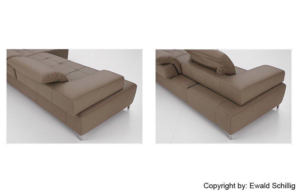 Ewald Schillig Mega Ledersofa in Braun Möbel Letz Ihr