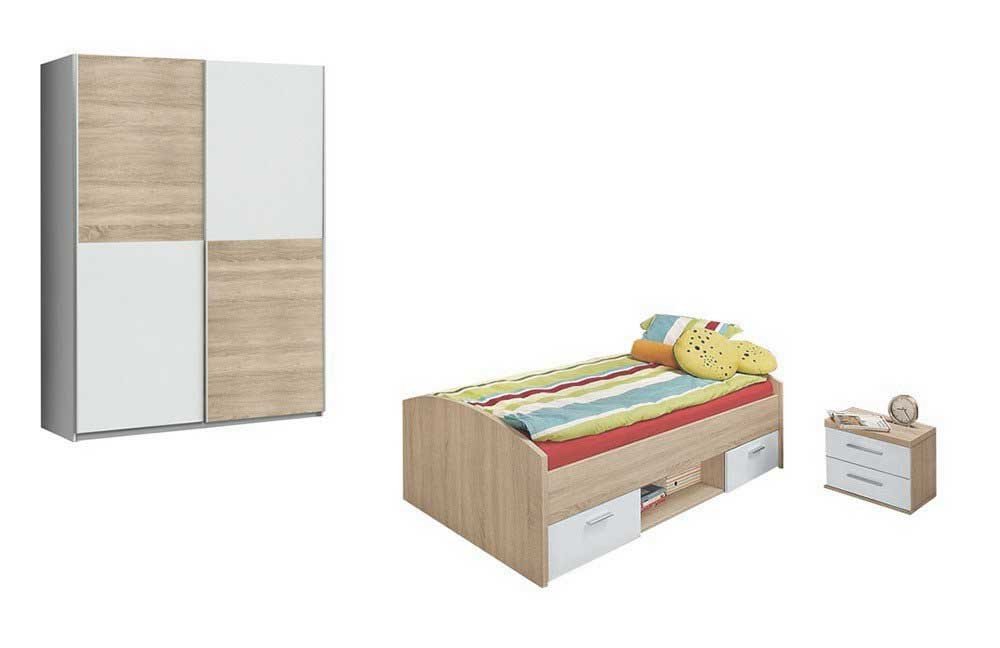 Forte Jugendzimmer Winnie Sonoma Eiche Wei? M?bel Letz Ihr : Sonoma Eiche Jugendzimmer Sonoma Eiche Jugendzimmer : Forte Jugendzimmer Winnie Sonoma Eiche Wei? M?bel Letz Ihr