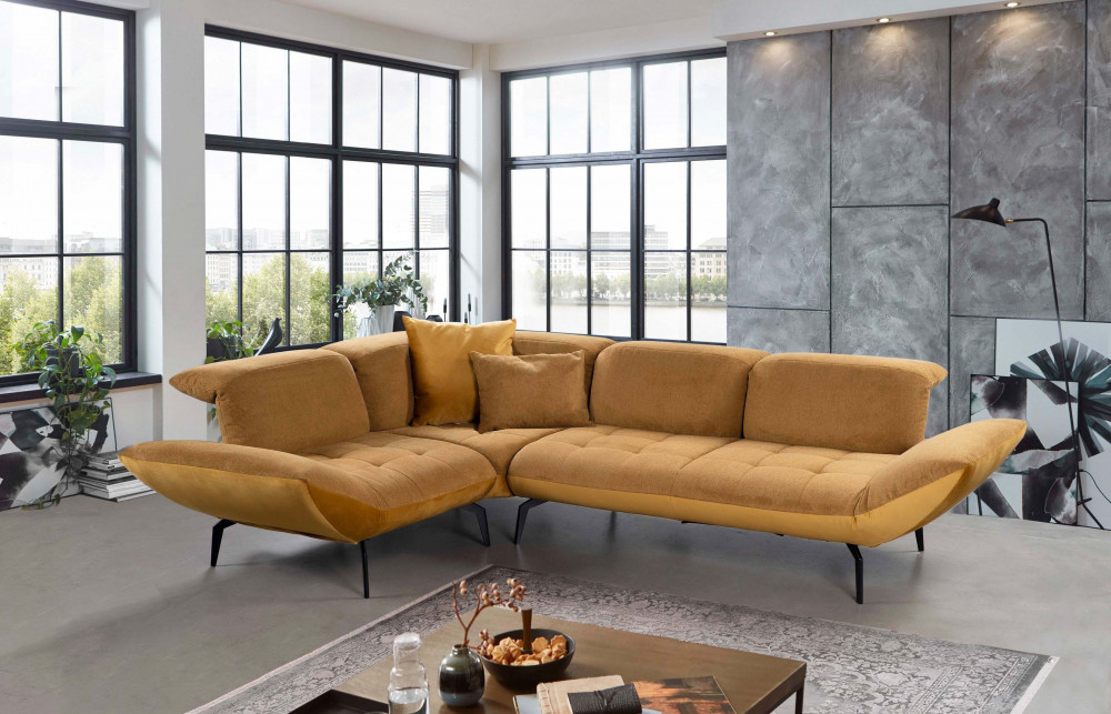 Imola von Poco - Ecksofa mustard-gold