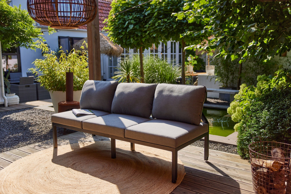 Marie-Garden von Hartman - 3-Sitzer / Gartenliege mid-grey & black