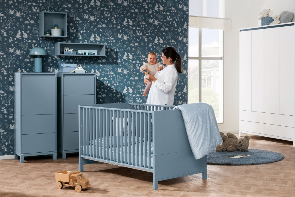 Olli von Paidi - Highboard-Set & Wandboxen-Set 4-teilig mattblau