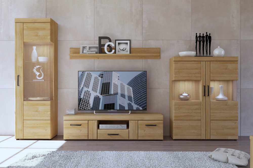 Cortina von Meble Wojcik - Wohnwand 1 Eiche