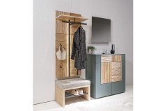 V/lacera coming von Voglauer - Garderoben-Set Wildeiche / olivegrau