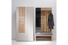 V/lacera coming von Voglauer - Garderoben-Set Wildeiche / olivegrau