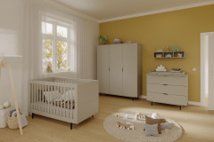 GW-Tomino von GERMANIA - Kinderzimmer-Kleiderschrank 3-türig steingrau