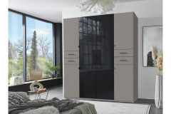 Danzig von Wimex - Kleiderschrank mit 4 Glastüren weiß