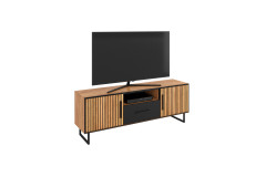 Bella-living von Elfo Möbel - Sideboard 3511 Eiche/ schwarz