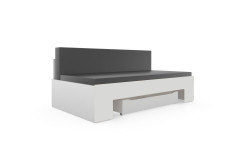 cadre.plus von Röhr-Bush - Bettsofa anthrazit - Votan Eiche