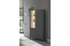 Como von Mäusbacher - Wohnwand in Antrazit/ Asteiche