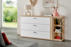 Modica von IDEAL Möbel - Wohnwand Eiche Artisan/ modern white