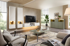Zudar von Stralsunder - Wohnwand EB31501 Risseiche/ sandbeige
