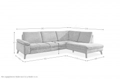 PP-LA24075 von Polipol - Ecksofa Ausführung rechts zinc