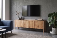 KM-0890 von GK Möbelvertrieb - Wäscheschrank aus massiver Eiche