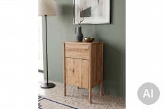 KM-0890 von GK Möbelvertrieb - Wäscheschrank aus massiver Eiche