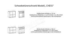 Wimex Schwebetürenschrank Chess weiß/ lichtgrau | Möbel Letz - Ihr  Online-Shop