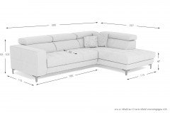 ADA Alina living 7564 Ecksofa in Dunkelrot | Möbel Letz - Ihr Online-Shop