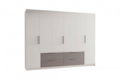 Schubladen mit Möbel grau weiß Forte Online-Shop | Letz - Luano Kleiderschrank - Ihr