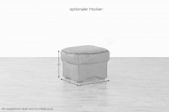 Rom-LE18 von Grant Factory - Polstergarnitur rechts dunkelbraun