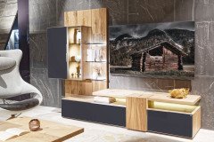 Valpin living von Voglauer - Wohnwand 308 Eiche Altholz