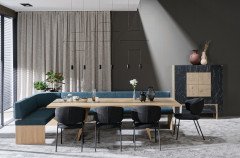 Vtektura living von Voglauer - Highboard Wildeiche rustiko/ Firneis dark