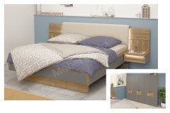 V/lacera sleeping von Voglauer - Kommode mit Kleiderständer taupe - Eiche