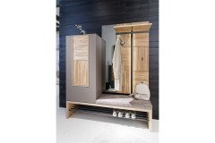 V/lacera coming von Voglauer - Garderoben-Set Wildeiche / olivegrau