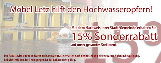Möbel Letz hilft den Hochwasseropfern
